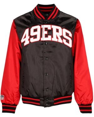 KTZ Nfl Satin Bomber Jacket Saf49E - Red