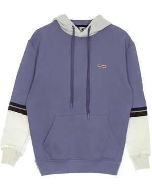 Kangol Heritage Taped Hoodie Lightweight Hooded Sweatshirt - Blue