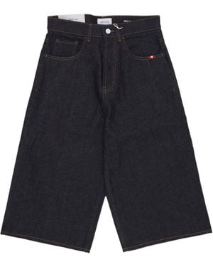 AMISH Jeans Corto Uomo Huge Bermuda - Blauw
