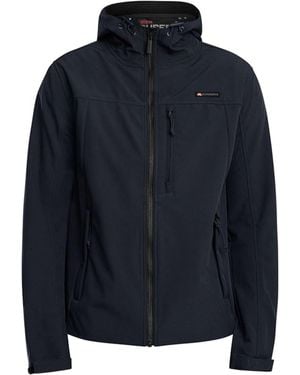 Superdry Hooded Soft Shell Trekker Jkt Jacke - Blau