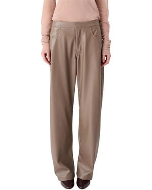 MEIMEIJ Pants Eco-Leather - Natural
