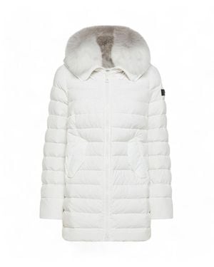Peuterey Daunenjacke Frau Itoka Ml Fur-Bien - Weiß