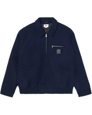 Obey Chaqueta Chaqueta Blouson Del Libro Mayor - Azul