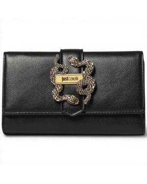 Just Cavalli Wallet Iconic Snakes Leatherette - Black