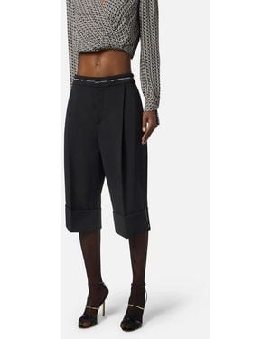 Elisabetta Franchi Frauenhose Pa11656E2 Anhang - Schwarz