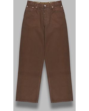Dries Van Noten Pantalon Pin Denim 2383 M.W - Marron