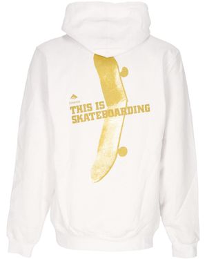 Emerica This Is Skateboarding Sudadera Con Capucha Blanca Para Hombre - Blanco