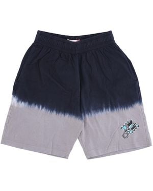 Mitchell &amp; Ness Short Pants Nba Horizontal Tie Dye Short Hardwood Classics Saaspu - Blue