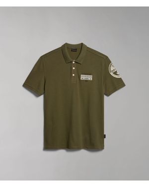 Napapijri Polo Mann E-Amundsen Np0A4H6A Gae1 Grune Flechten - Grün