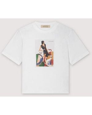 Trussardi Camiseta Con Impresion De Mujer Blanca - Multicolor