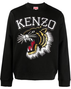 KENZO Sweatshirt Fur Herren Schwarzer Dschungel Tiger