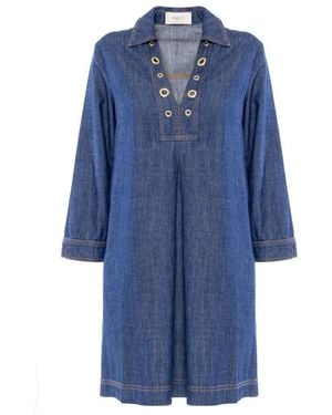 Nenette Dunkelblaue Frau Kleid