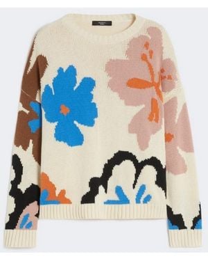 Max Mara Veelkleurige Vrouw Breien - Wit