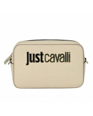 Just Cavalli Range B Metal Lettering Bag - Natural