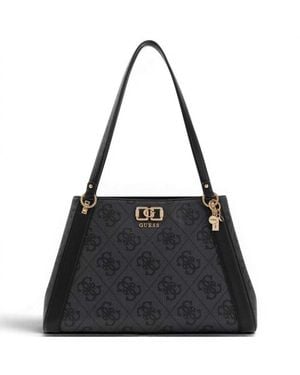 Guess Karnilla Logo Girlfriend Carryall Coal - Black