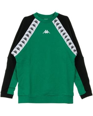 Kappa Sudadera De Cuello Redondo Para Hombre Authentic Barmis Verde/Negro/Blanco
