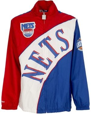 Mitchell & Ness Nba Arched Retro Lined Windbreaker Nejnet Windbreaker Jacket - Red