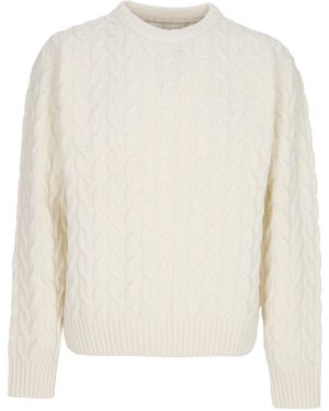 Arte' Sweater Logo Knit Sweater - White