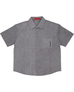Acupuncture Shirt Sleeve Short Acu Shirt - Gray