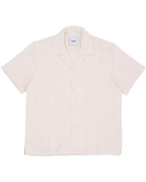 Arte' Shirt Sleeve Short Crochet Shirt - Pink