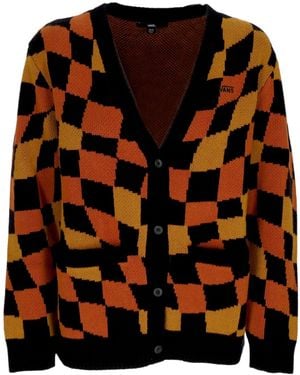 Vans Cardigan Mujer W Jagger Sweater Cardigan Amusement 66 Negro/Pan De Jengibre - Naranja