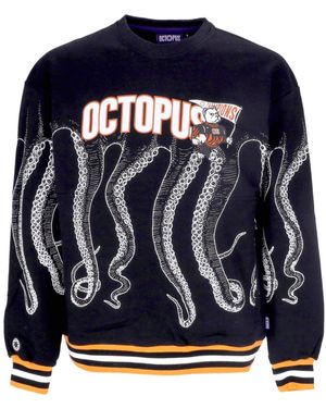 Octopus Lightweight Crewneck Sweatshirt Athletic Crewneck - Blue