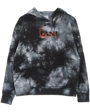 Karlkani Retro Tie Dye Dameshoodie Wit/Zwart