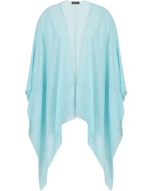 Emporio Armani Poncho Und Mantelle Frau - Blau