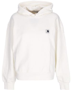 Carhartt Sudadera Ligera Con Capucha Para Mujer W Sudadera Con Capucha Nelson Ropa Tenida Con Cera - Blanco