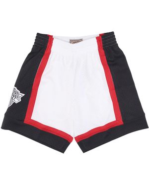Mitchell &amp; Ness Herren-Basketballshorts Nba Cracked Cement Swingman Short 1996 Neykni - Rot