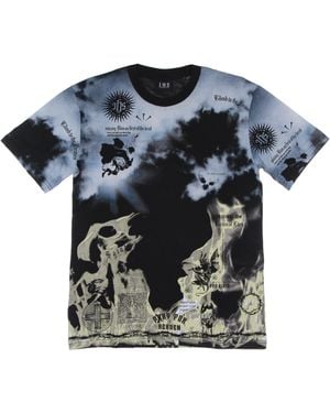 IHS Herren T-Shirt Clouds &Amp; Flames Tee Schwarz/Multiple - Blau