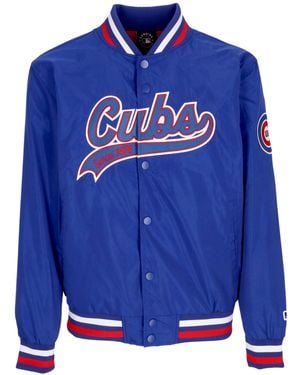 Fanatics Blouson Bomber Homme Mlb Sateen Jacket Chicub - Bleu