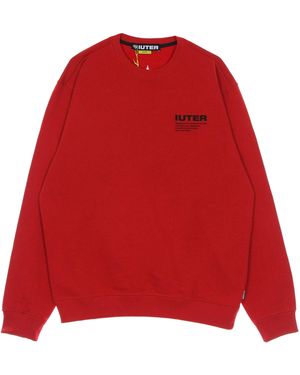 Iuter Sudadera Con Cuello Redondo Para Hombre Info Cuello Redondo Rojo