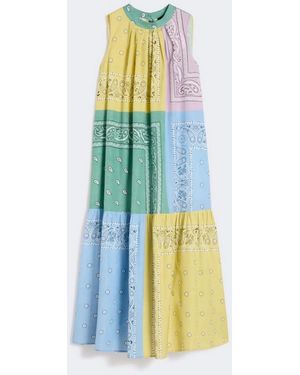 Max Mara Printed Cotton Dress - Blue
