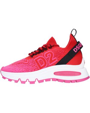 DSquared² Fuxia-Rote Turnschuhe