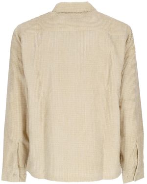 Huf Cornelius Long Sleeve Shirt Zip Shirt - Natural