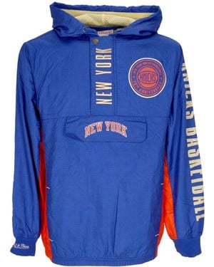 Mitchell & Ness Removable Windbreaker Nba Team Og 2.0 Anorak Windbreaker Vintage Logo Neykni - Blue
