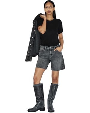 Dr. Denim Colline Short Femme Denim - Noir