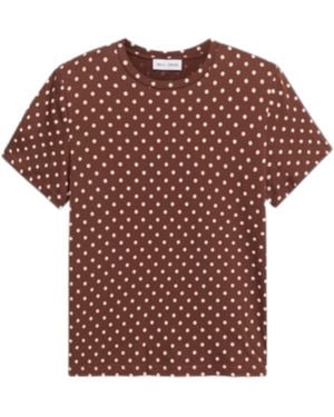 WEILI ZHENG T-Shirt Short Sleeve Polka Dots - Red