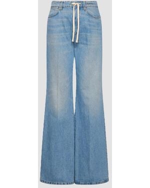 Marella Jeans De Ancho Pierna Con Cordon Azul