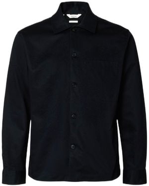 SELECTED Shirt Shirt Tate Heavy Twill Overshirt - Blue