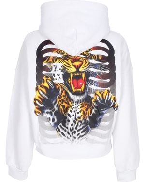Propaganda Mujer Short Hoodie W Mujer Ribs Asalto Croptop Hoodie - Blanco
