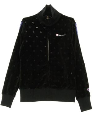 Champion Chaqueta Deportiva Tipo Sudadera Con Cremallera Completa Para Mujer - Negro