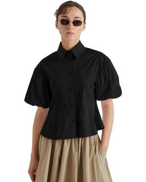 MEIMEIJ Sleeve Shirt A Balloon - Black