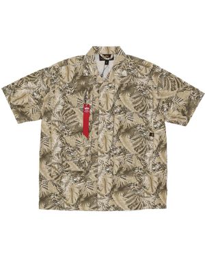 Alpha Industries Shirt Sleeve Short Honolulu Safari Shirt - Gray