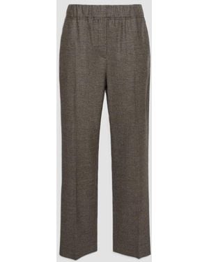 Max Mara Wool Flannel Pants Marron Glace - Gray