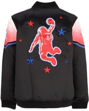 KTZ Jacket Bomber Nba Ce Snap Satin Jacket Houroc - Black