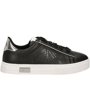 ARMANI EXCHANGE Silberne Sneaker - Schwarz