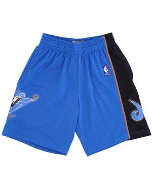 Mitchell &amp; Ness Pantalones Cortos De Baloncesto Para Hombre Nba Swingman Shorts Hardwood Classics Waswiz - Azul