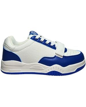 Iceberg Shoes Adult And. Leather Upper, Perforated Details, Closure With Laces, Additional Velcro Strap - Blue